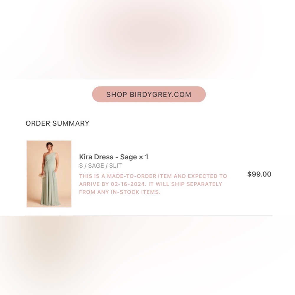 Birdy Grey Sage One-Shoulder Dress - Picture 7 of 7